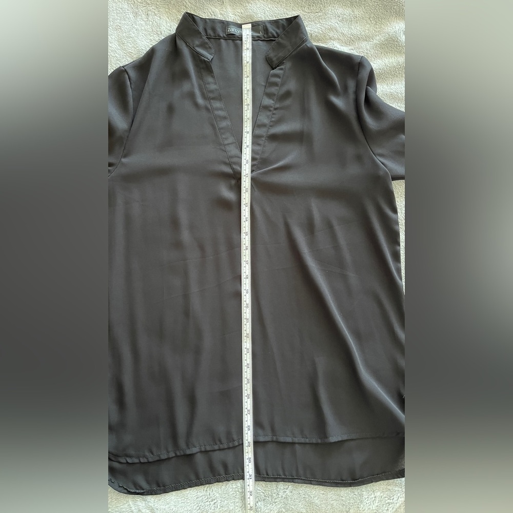 ZANZEA Womens V-Neck Loose Casual Black‎ Blouse - Picture 6 of 6